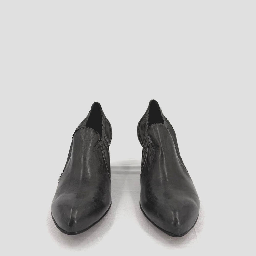 Everybody B.Z. Moda Leather Slip On Pumps Pointed Toe Gray Shoes Womens 37.5